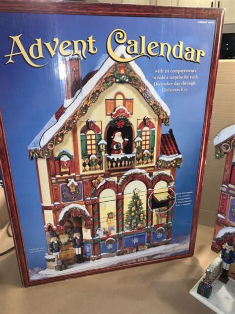 Advent Calendar Wood Victorian House Santa Christmas Countdown Costco