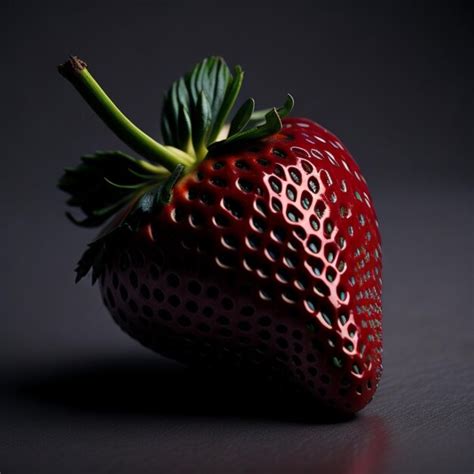 Premium AI Image A Vibrant Juicy Strawberry Glistening In The Summer Sun