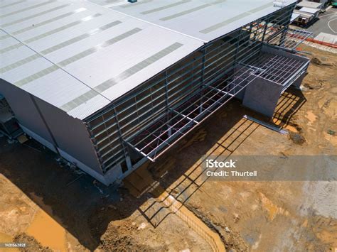 Industrial Warehouse Under Construction Stock Photo Download Image