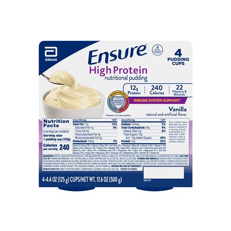 Ensure High Protein Vanilla Pudding 44 Oz Cups Medcare Supplies