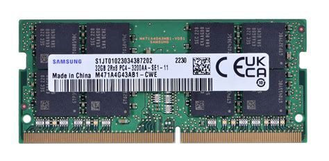 Samsung SO DIMM 32GB DDR4 2Rx8 3200MHz PC4 25600 M471A4G43AB1 CWE W