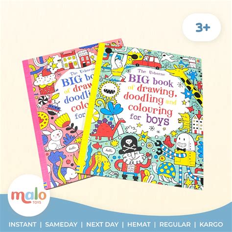 Jual Malotoys Usborne Big Book Drawing Doodling Coloring Buku Gambar