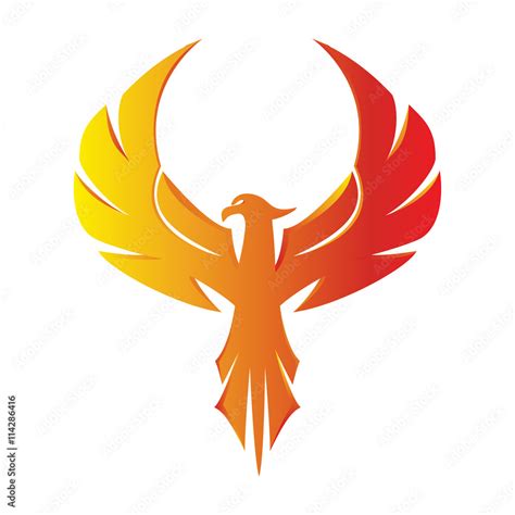 Phoenix Eagle Logo 3D Stock Vector | Adobe Stock