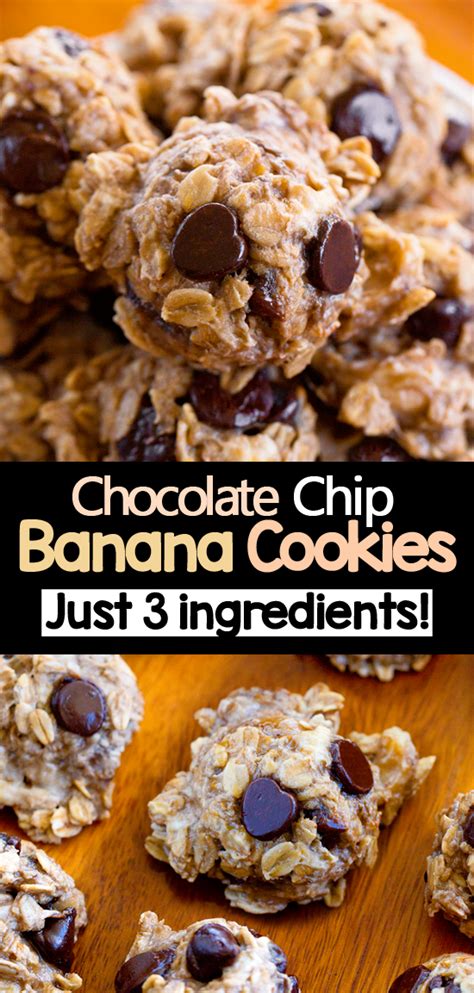 Banana Oatmeal Cookies 3 Ingredient Recipe Candy Ware