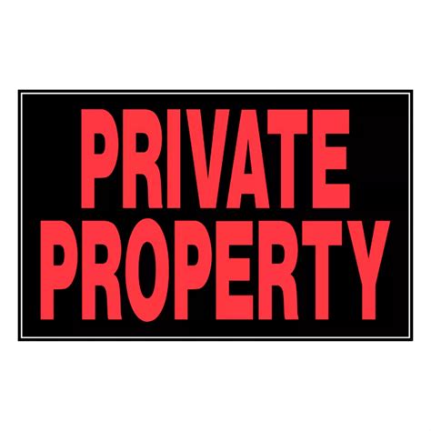 Hillman 8 X 12 Sign Private Property The Home Depot Canada