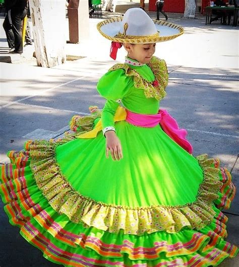 Traje Típico Mexicano Para Niña Escaramuza Vestuario Mexicano Vestidos Mexicanos Para Niña