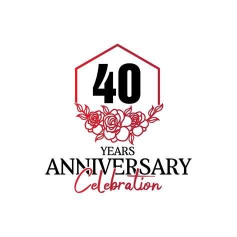 40 years anniversary logo, luxurious anniversary vector design ...