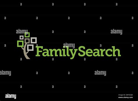 FamilySearch, Logo, Black background Stock Photo - Alamy