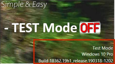 Turn Off Test Mode How To Turn OFF Test Mode Turning OFF Test Mode