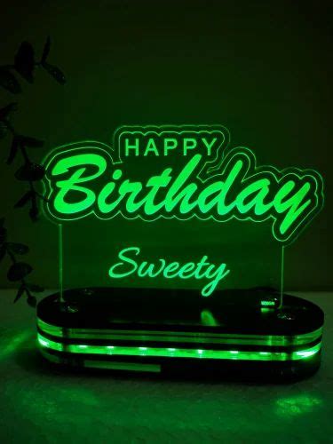 Kosgai Personalized D Led Acrylic Birthday Lamp Gifts Items With