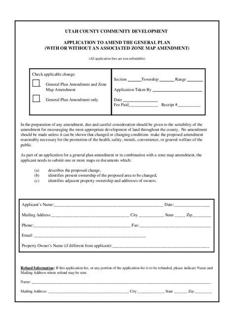 Fillable Online P FORMS MasterPlan ZoningPC ApplicationsGen Fax