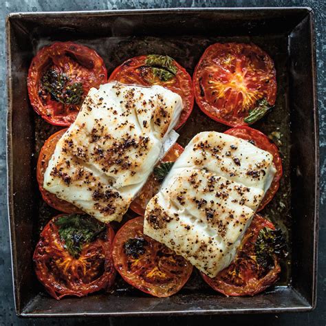 Black Pepper Halibut Steaks With Roasted Tomatoes Williams Sonoma Taste