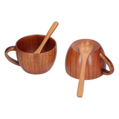 Gototop Tasse En Bois Tasse Bi Re En Bois Faite La Main Antique