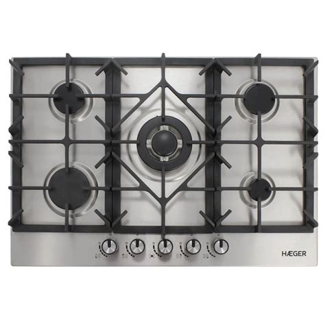 Build In Gas Hob 4 Burners 1 Wok 70cm Stainless Steel HAEGER