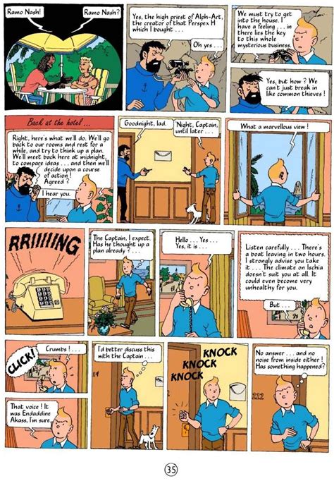 Page Tintin Graphic Novel Comics