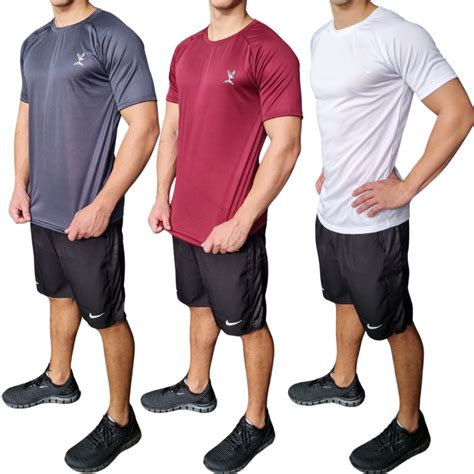 Kit 3 Camiseta Camisa Dry Fit Masculina Treino Academia Corrida