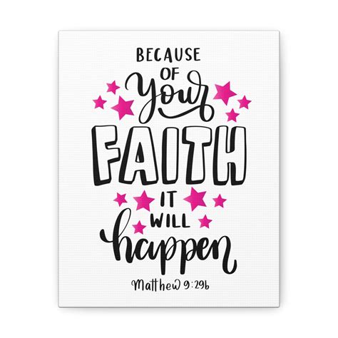 It Will Happen Matthew 9:296 Bible Verse Canvas Christian Wall Art