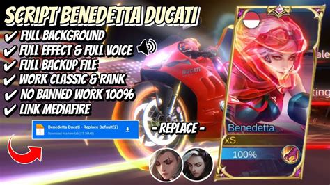 New Script Skin Benedetta Ducati No Password Full Effect Voice