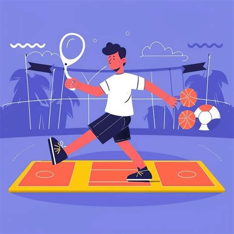 Ilustração vetorial 2d atividades esportivas e jogos olímpicos Vetor