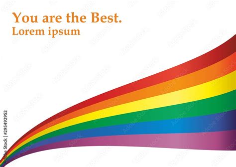 Rainbow Flag Representing LGBT Pride Lesbian Gay Bisexual And Transgender LGBT Movement