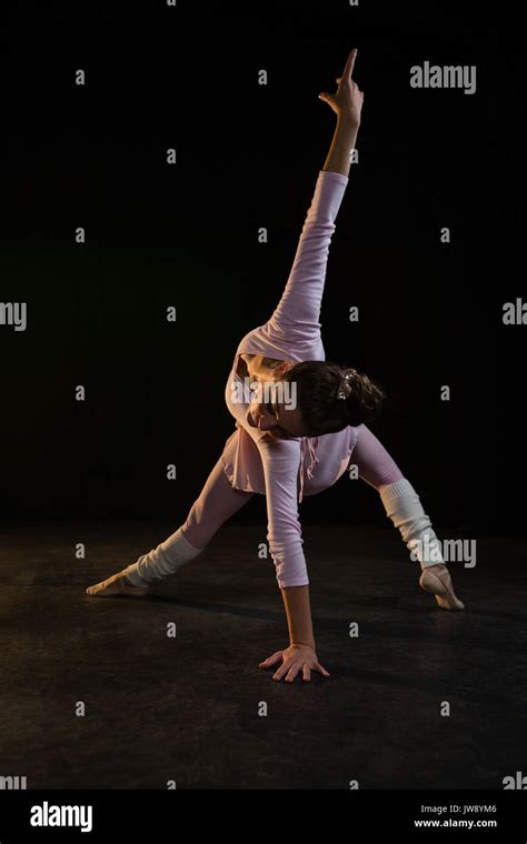 Ballerina Practicing Ballet Dance In The Studio Stock Photo Alamy