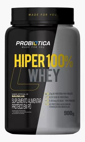 Suplemento En Polvo Probiótica Pure Hiper 100 Whey 900g Probiótica