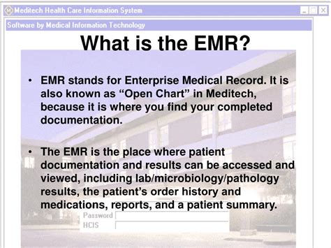 Ppt Meditech Emr Review Powerpoint Presentation Free Download Id