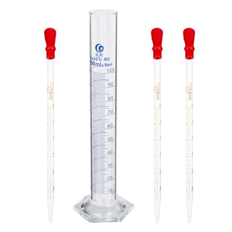 Buy Hemobllo Ml Lab Graduated Measuring Cup Thick Glass Cylinder