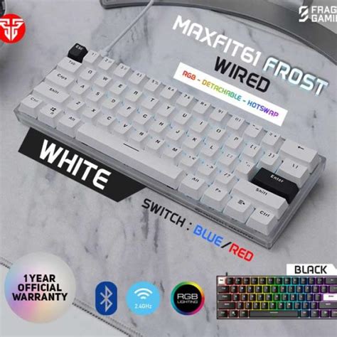 Promo Fantech Maxfit61 Frost Wired Hotswap Keyboard Gaming Mechanical