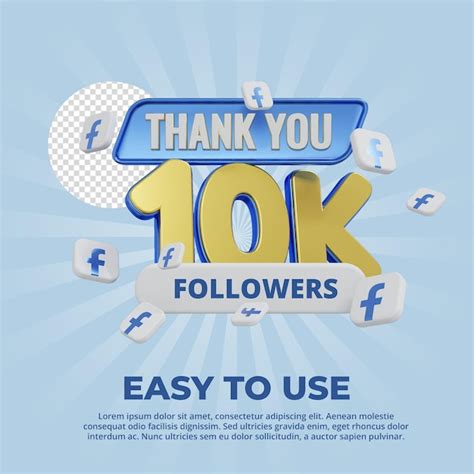 Premium Psd Facebook Thank You 10k Followers