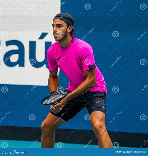 Tennis Player Francisco Cerundolo of Argentina in Action during His ...