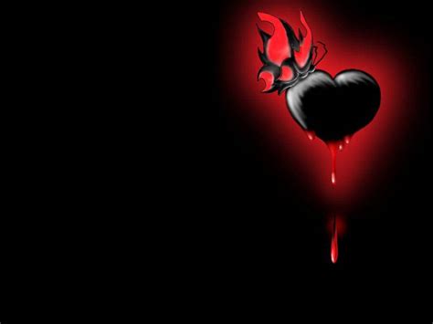 Download Bleeding Dark Heart With Crown Wallpaper