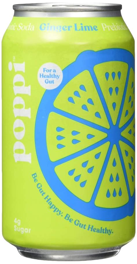 Amazon Poppi Ginger Lime Prebiotic Soda Fl Oz Pack Of