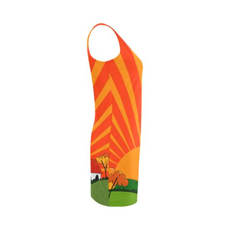 Clarice Cliff Inspired Landscape By Artformdesigns Medea Vest Dress