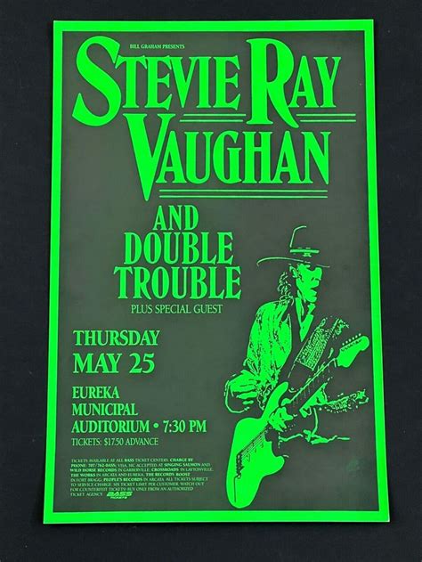 Stevie Ray Vaughan Double Trouble Eureka California Original Bgp