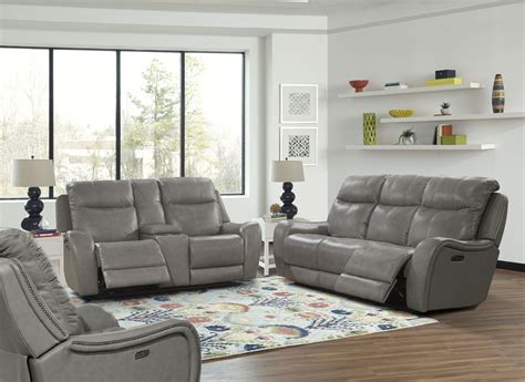 Mammoth Grey Dual Power Reclining Living Room Set From Parker Living