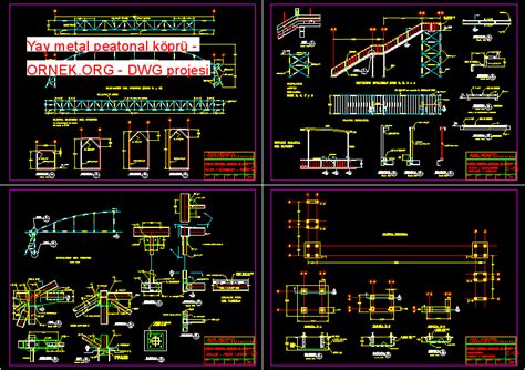 Yay Metal Peatonal K Pr Dwg Projesi Autocad Projeler