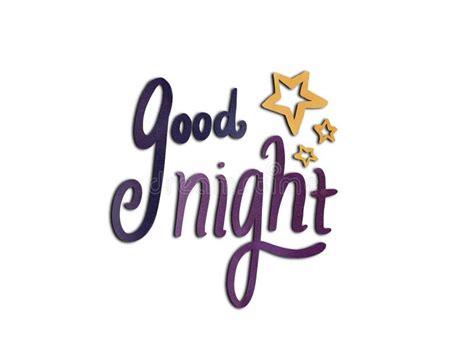 Good Night Lettering Stock Illustration Illustration Of Inspirational