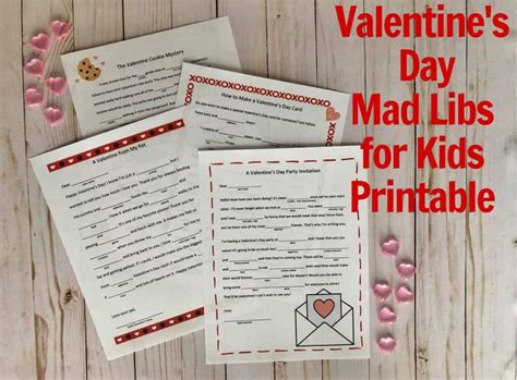 Free Valentines Day Themed Printable Mad Libs For Kids