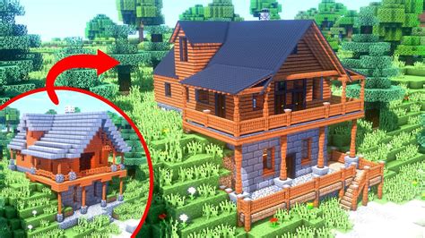 I Transformed This Simple Minecraft House In Insane Detail Youtube