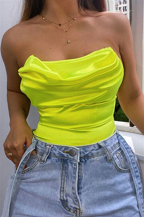 Green Strapless Bodysuit