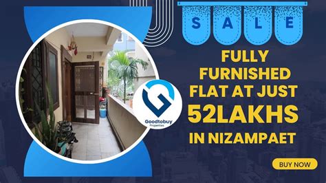 Fully Furnished 2BHK Flat In Nizampet For Sale At 52 Lakhs Only YouTube