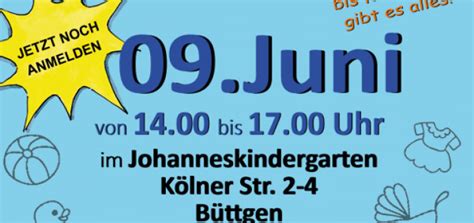 Kinderflohmarkt Förderverein Johanneskinder Büttgen Ev