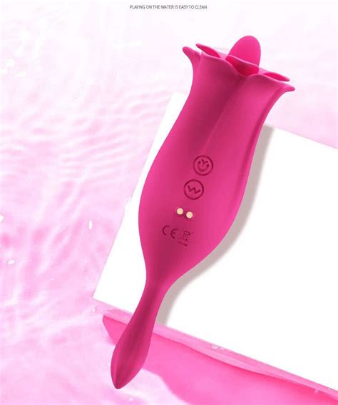 7 Licking And Vibration Modes Night Lily Tongue Licking Double Ended Vibrator Vibrator Breast