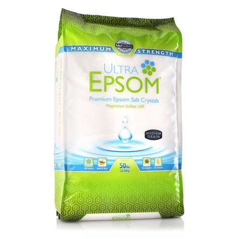 Ultra Epsom® Premium Bath Salt Bulk Medium Grain 50 Lb Bag Saltworks®