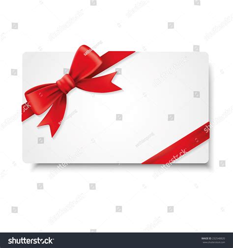 Red Ribbons Greeting Card Bows Vector Stock Vector Royalty Free 232548820 Shutterstock