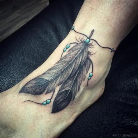 80 Cute Feather Tattoos On Ankle