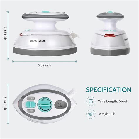 Miniplancha De Vapor De Viaje Beautural Para Ropa Con Doble Voltaje