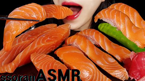 Asmr 🐟 생연어회 대왕연어초밥 먹방 Salmon Sashimi Salmon Sushi Mukbang Eating Sounds