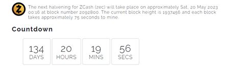 Zcash Halving Countdown Technical Support Zcash Community Forum
